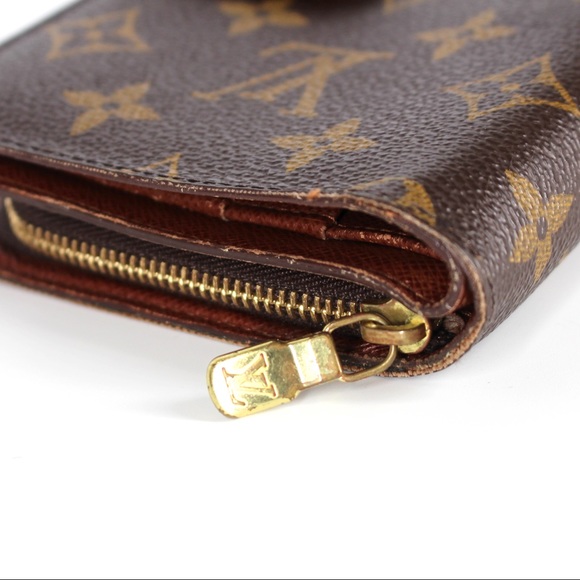 Louis Vuitton Monogram Porte Papier Zippe Wallet Compact Canvas Bifold Brown - Picture 6 of 10
